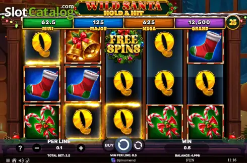 Οθόνη3. Wild Santa - Hold & Hit Κουλοχέρης 