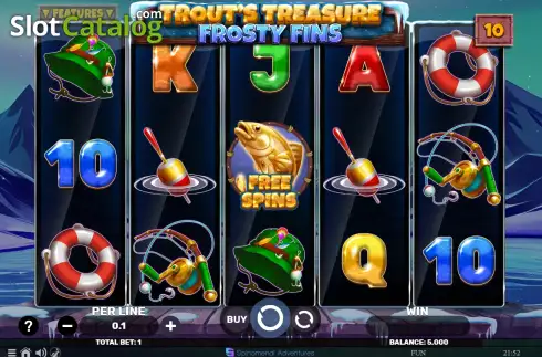 Οθόνη2. Trout's Treasure - Frosty Fins Κουλοχέρης