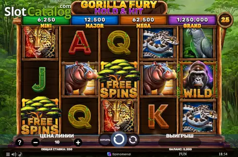 Οθόνη2. Gorilla Fury Hold & Hit Κουλοχέρης