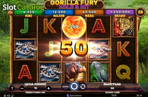 Οθόνη3. Gorilla Fury Hold & Hit Κουλοχέρης