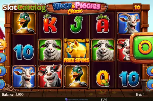 Οθόνη2. Wolf & Piggies Chase Κουλοχέρης