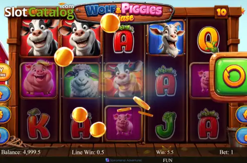 Οθόνη3. Wolf & Piggies Chase Κουλοχέρης
