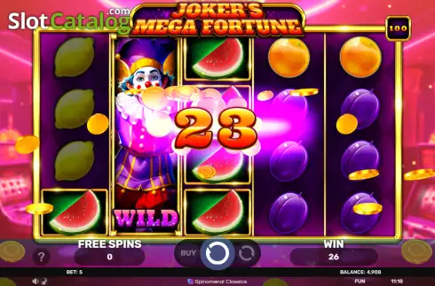 Οθόνη3. Joker's Mega Fortune Κουλοχέρης
