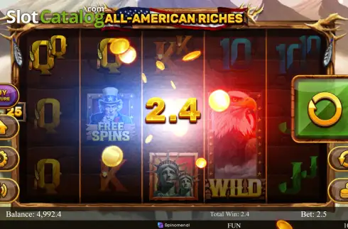 Οθόνη3. All American Riches Κουλοχέρης