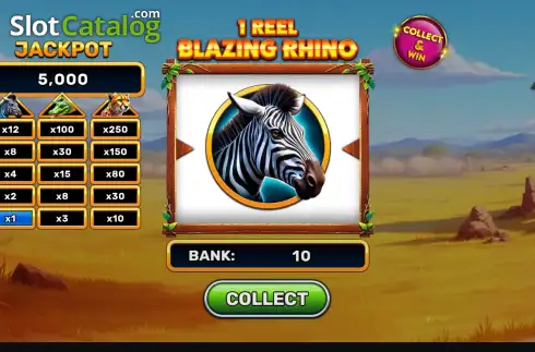 Οθόνη2. 1 Reel - Blazing Rhino Κουλοχέρης