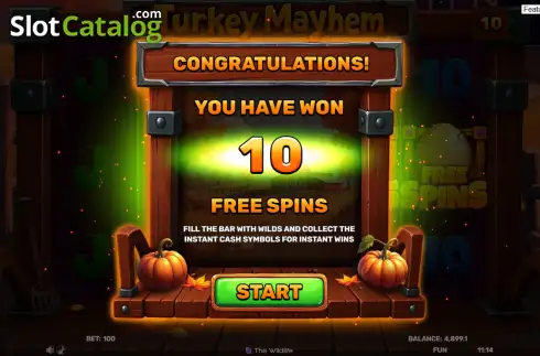 Οθόνη3. Turkey Mayhem Κουλοχέρης
