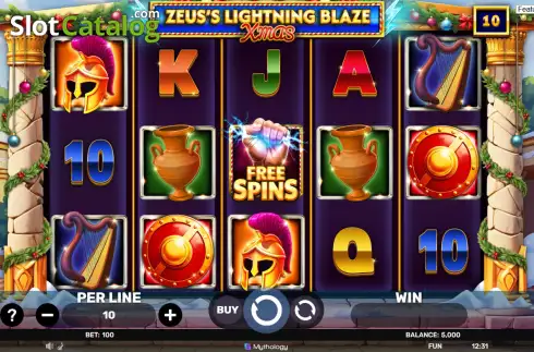 Οθόνη2. Zeus's Lightning Blaze - Xmas Κουλοχέρης