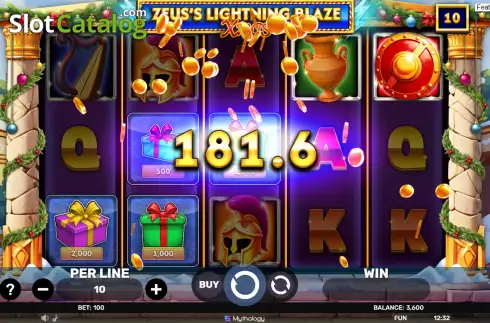 Οθόνη3. Zeus's Lightning Blaze - Xmas Κουλοχέρης