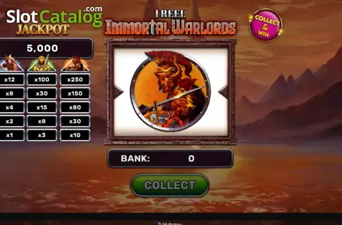 Οθόνη2. 1 Reel - Immortal Warlords Κουλοχέρης