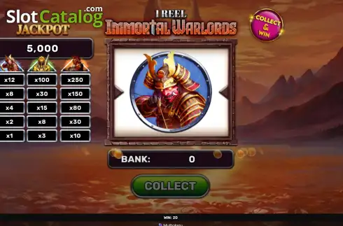 Οθόνη3. 1 Reel - Immortal Warlords Κουλοχέρης