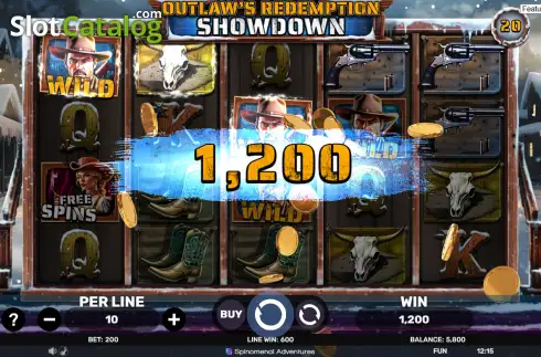 Οθόνη3. Outlaw's Redemption Showdown Κουλοχέρης