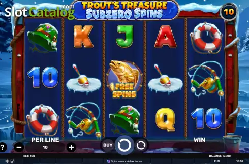 Οθόνη2. Trout's Treasure Subzero Spins Κουλοχέρης