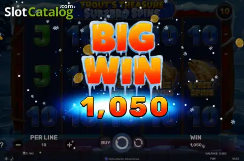 Οθόνη3. Trout's Treasure Subzero Spins Κουλοχέρης