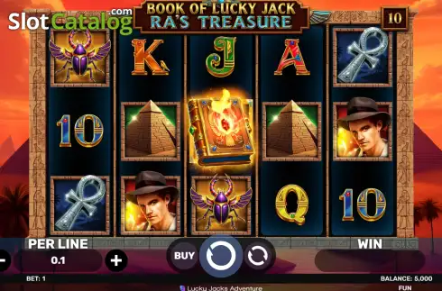 Οθόνη2. Book of Lucky Jack - Ra's Treasure Κουλοχέρης
