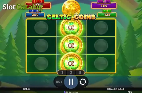 Οθόνη3. Celtic Coins - Hold & Hit 3x3 Κουλοχέρης