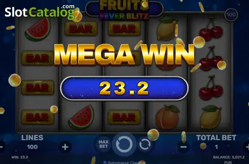 Οθόνη3. Fruits Fever Blitz Κουλοχέρης