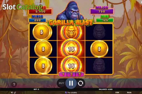 Οθόνη3. Gorilla Blast - Hold & Hit 3x3 Κουλοχέρης