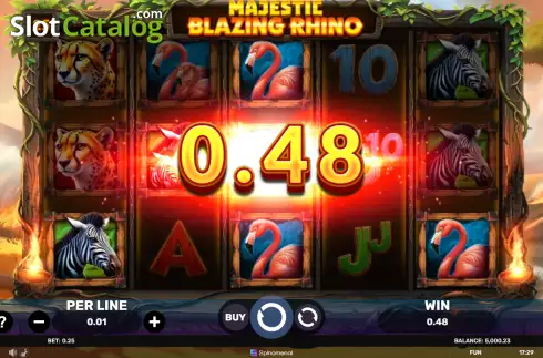 Οθόνη3. Majestic Blazing Rhino Κουλοχέρης