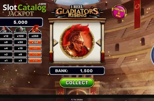 Οθόνη3. 1 Reel - Gladiator's Rising Κουλοχέρης