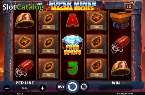 Οθόνη2. Super Miner - Magma Riches Κουλοχέρης