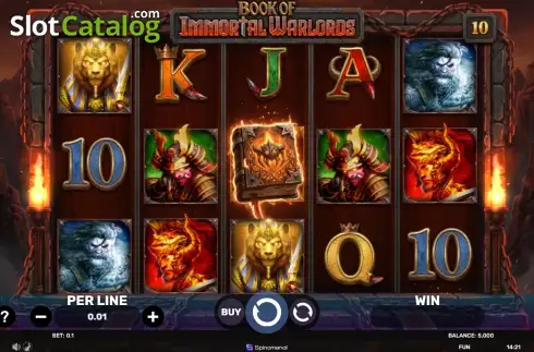 Οθόνη2. Book of Immortal Warlords Κουλοχέρης