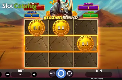 Οθόνη3. Blazing Rhino - Blast The Bonus 3x3 Κουλοχέρης 