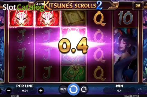 Οθόνη3. Kitsune's Scrolls 2 Κουλοχέρης