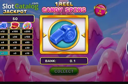 Οθόνη3. 1 Reel - Candy Spins Κουλοχέρης