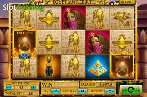 Οθόνη 2. Egyptian Rebirth Κουλοχέρης