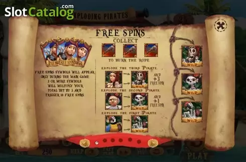 Πίνακας πληρωμών 1. Exploding Pirates Κουλοχέρης