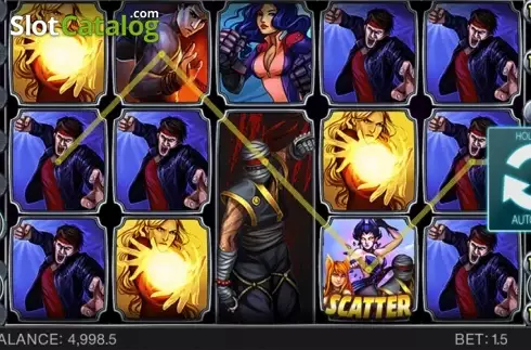 Οθόνη ροής εργασιών παιχνιδιού. Reel Fighters Κουλοχέρης