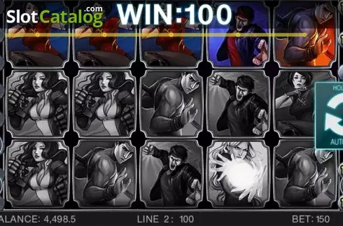 Win screen. Reel Fighters Κουλοχέρης