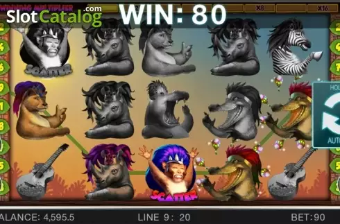 Win screen. Safari Samba Κουλοχέρης 