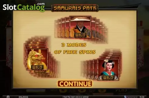 Στην οθόνη Intro Game. Samurais Path Κουλοχέρης 