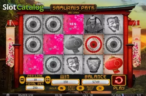 Win screen. Samurais Path Κουλοχέρης 