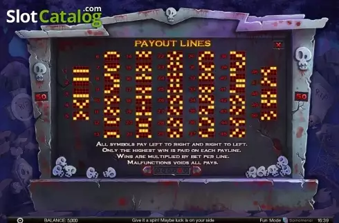 Οθόνη6. Zombie slot mania Κουλοχέρης 