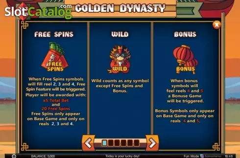 Οθόνη5. Golden Dynasty (Spinomenal) Κουλοχέρης