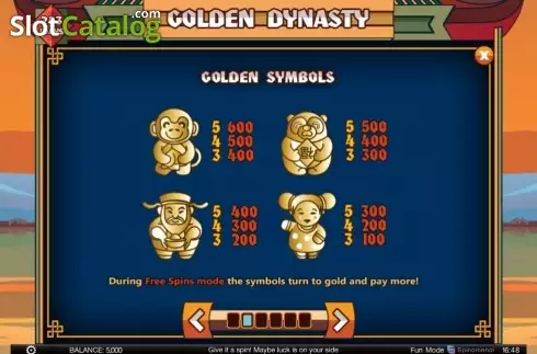 Οθόνη6. Golden Dynasty (Spinomenal) Κουλοχέρης