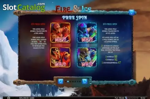 Οθόνη3. Fire & Ice (Spinomenal) Κουλοχέρης