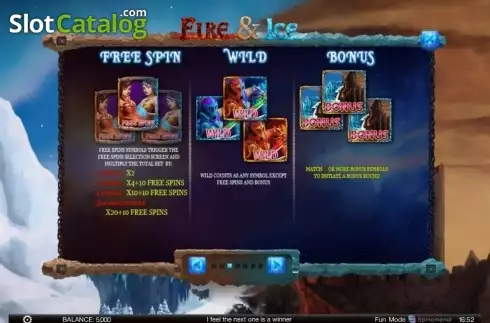 Οθόνη4. Fire & Ice (Spinomenal) Κουλοχέρης