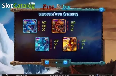 Οθόνη5. Fire & Ice (Spinomenal) Κουλοχέρης