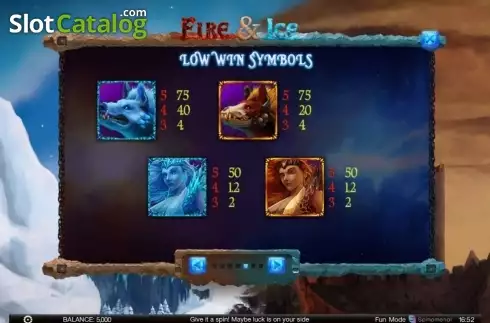 Οθόνη6. Fire & Ice (Spinomenal) Κουλοχέρης