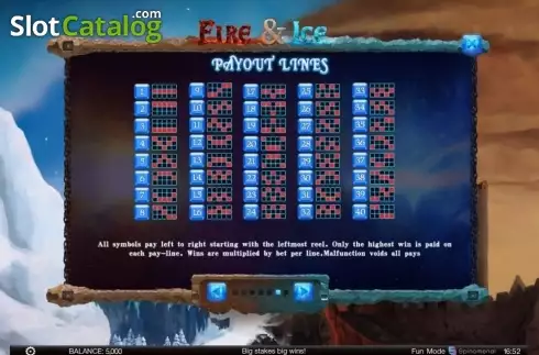 Οθόνη7. Fire & Ice (Spinomenal) Κουλοχέρης
