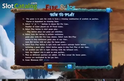 Οθόνη8. Fire & Ice (Spinomenal) Κουλοχέρης