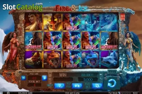 Οθόνη9. Fire & Ice (Spinomenal) Κουλοχέρης