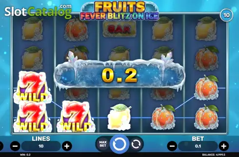 Οθόνη3. Fruits Fever Blitz - On Ice Κουλοχέρης