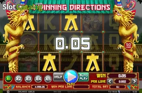Win screen. 4 Winning Directions Κουλοχέρης