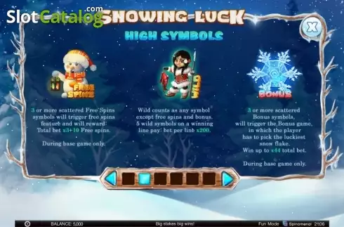 Οθόνη3. Snowing Luck Κουλοχέρης