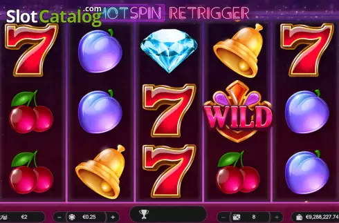 Οθόνη2. Hot Spin Retrigger Κουλοχέρης 