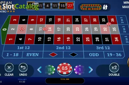 Οθόνη2. European Roulette (Spinoro) Κουλοχέρης